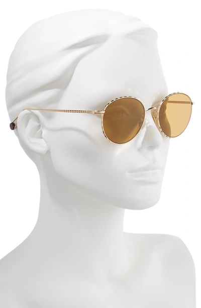 Shop Ahlem Place De L'alma 54mm Round Sunglasses - Yellow Gold