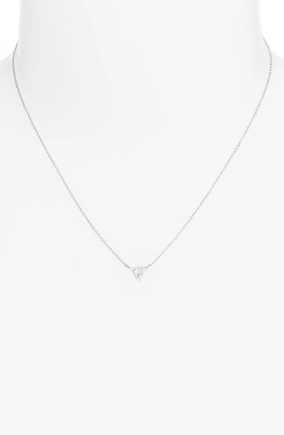 Shop Anzie Dainty Cleo Moonstone Pendant Necklace In Silver