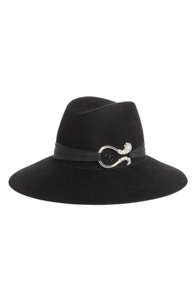Shop Maison Michel Kate Strass Tentacles Rabbit Hair Felt Hat In Black