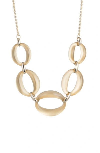 Shop Alexis Bittar Large Oval Link Necklace In Gold