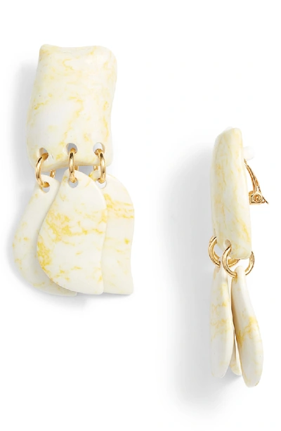 Shop Lele Sadoughi Iris Petal Drop Earrings In Bone