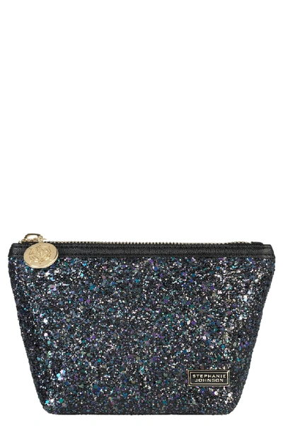 Shop Stephanie Johnson Laura Small Trapezoid Makeup Bag In Hollywood Black