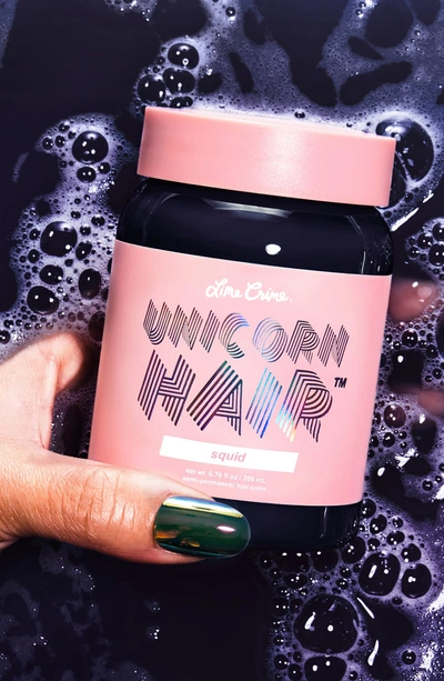 Shop Lime Crime Unicorn Hair Full Coverage Semi-permanent Hair Color In Squid