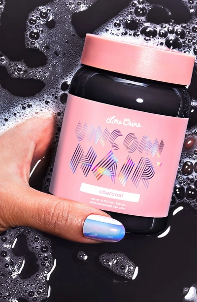 Shop Lime Crime Unicorn Hair Full Coverage Semi-permanent Hair Color In Charcoal