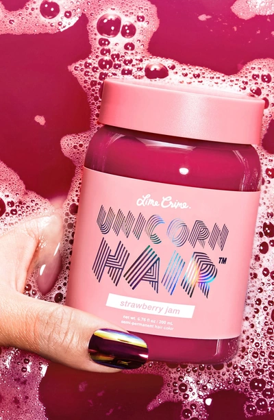 Shop Lime Crime Unicorn Hair Full Coverage Semi-permanent Hair Color In Strawberry Jam