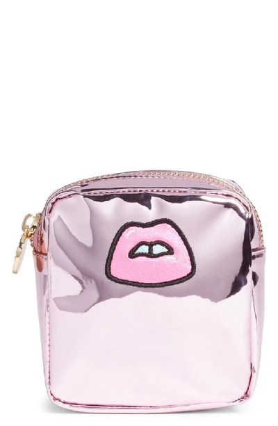 Shop Stoney Clover Lane Patent Mini Pouch In Pink