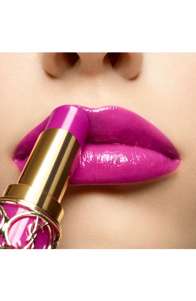Shop Saint Laurent Rouge Volupté Shine Oil-in-stick Lipstick In 19 Fuchsia In Rage