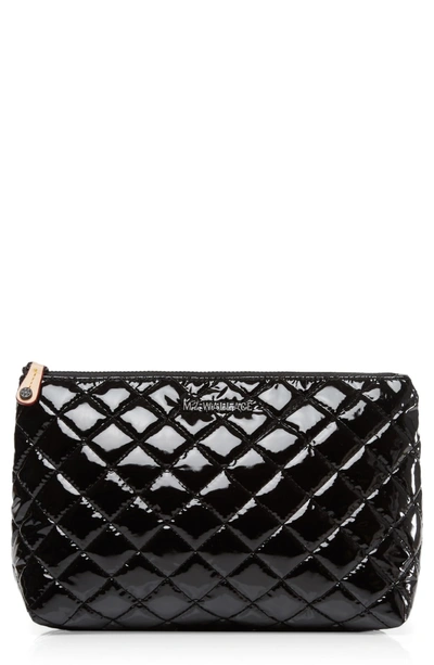 Shop Mz Wallace Zoey Cosmetics Case In Black Lacquer
