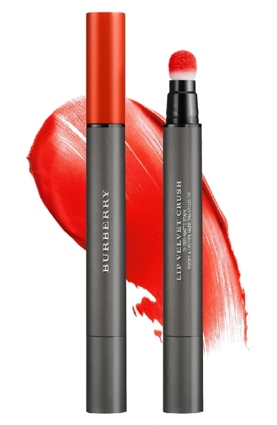 Shop Burberry Beauty Beauty Lip Velvet Crush Sheet Matte Lip Stain In No. 58 Tangerine Red