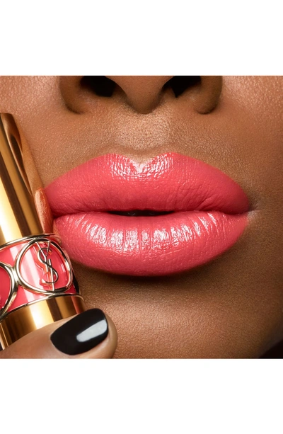 Shop Saint Laurent Rouge Volupte Shine Oil-in-stick Lipstick - 12 Corail Incandescent