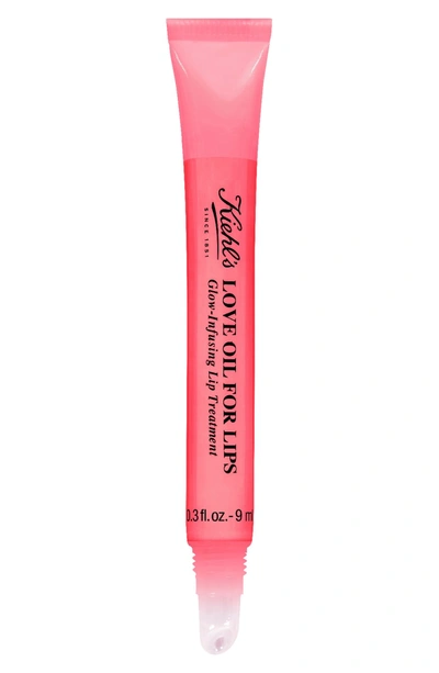 Shop Kiehl's Since 1851 1851 Love Oil For Lips Glow Infusing Lip Treatment In Neon Pink