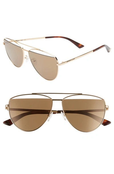 Shop Mcq By Alexander Mcqueen 61mm Aviator Sunglasses In Gold/ Havana