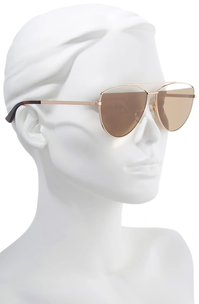 Shop Mcq By Alexander Mcqueen 61mm Aviator Sunglasses In Gold/ Havana