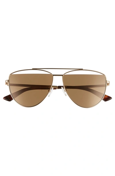 Shop Mcq By Alexander Mcqueen 61mm Aviator Sunglasses In Gold/ Havana