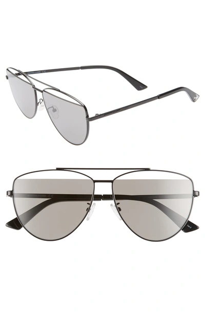 Shop Mcq By Alexander Mcqueen 61mm Aviator Sunglasses In Black/ Grey