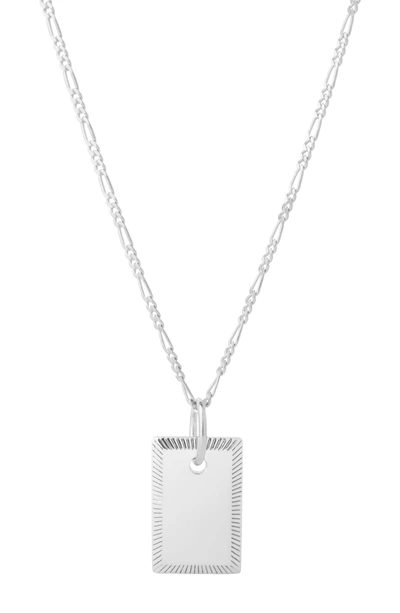 Shop Maria Black Heroes Eliza Pendant Necklace In High Polished Silver