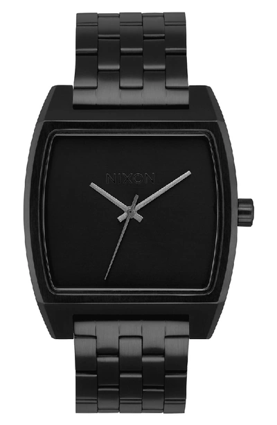 Shop Nixon Time Tracker Bracelet Watch, 37mm In Black