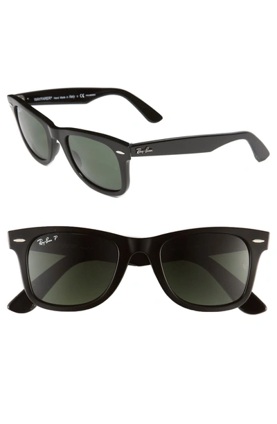 Shop Ray Ban Standard Classic Wayfarer 50mm Polarized Sunglasses - Black Polarized