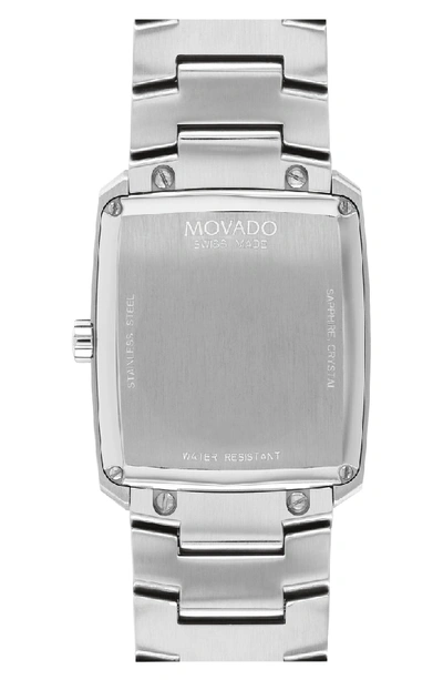 Shop Movado Eliro Bracelet Watch, 40mm In Silver/ Black/ Silver