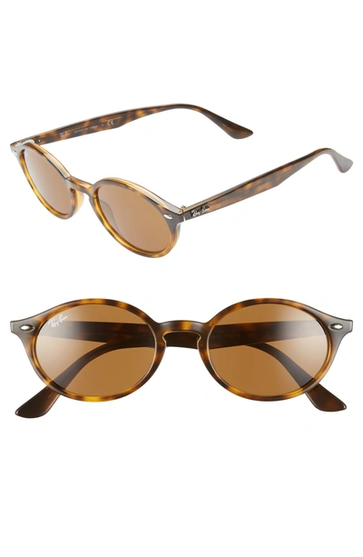 Shop Ray Ban 51mm Oval Sunglasses - Havana Solid