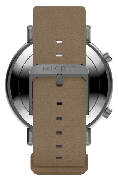 Shop Misfit Command Hybrid Silicone Strap Smart Watch, 44mm In Brown/ Blue/ Gunmetal