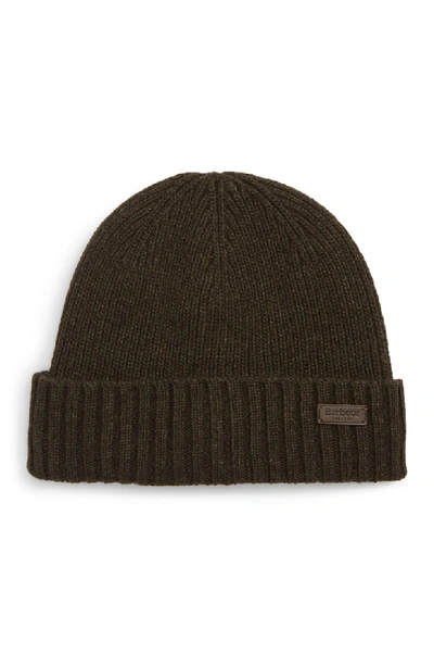 Barbour Carlton Beanie In Dark Green