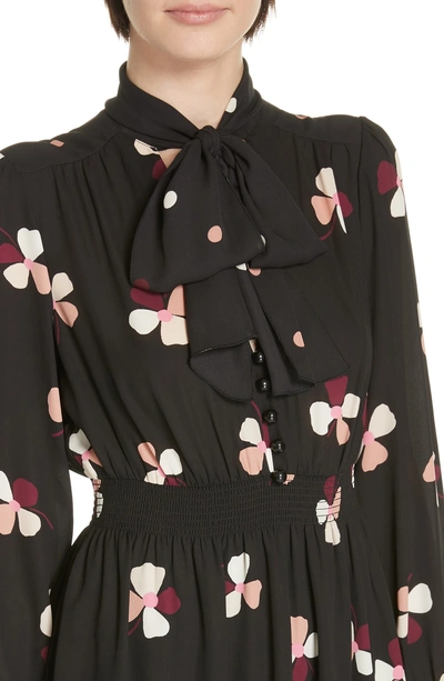 Kate Spade Glitzy Ritzy Dusk Buds Print Mini Dress In Black ModeSens