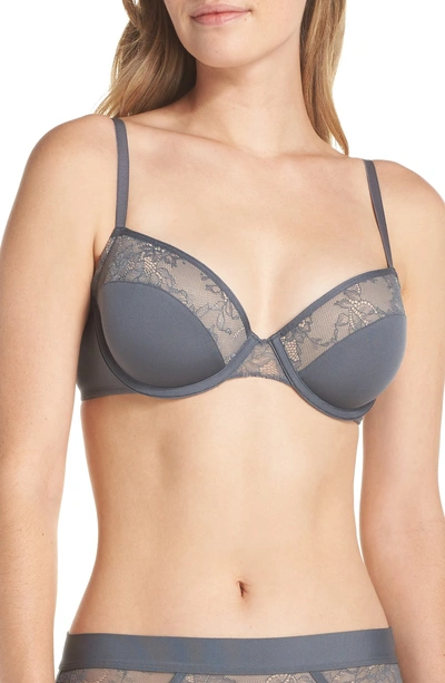 Shop Vince Camuto Lana Underwire Demi Bra In Weathered Slate
