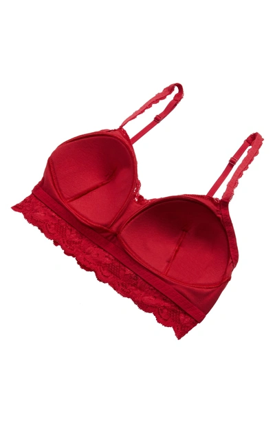 Shop Cosabella 'never Say Never Sweetie' Bralette In Mystic Red
