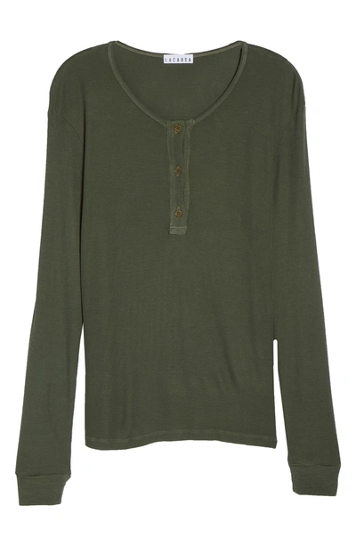 Shop Lacausa Chalet Thermal Henley In Cypress