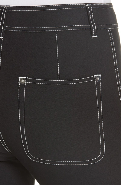 Shop Derek Lam 10 Crosby Patch Pocket Crop Flare Jeans In Black