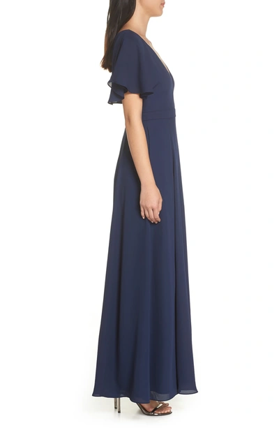 Shop Fame And Partners A-line Gown In Navy