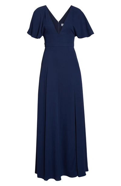 Shop Fame And Partners A-line Gown In Navy