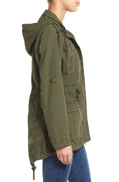 Levi's Parachute Hooded Cotton Utility Jacket In Army Green | ModeSens