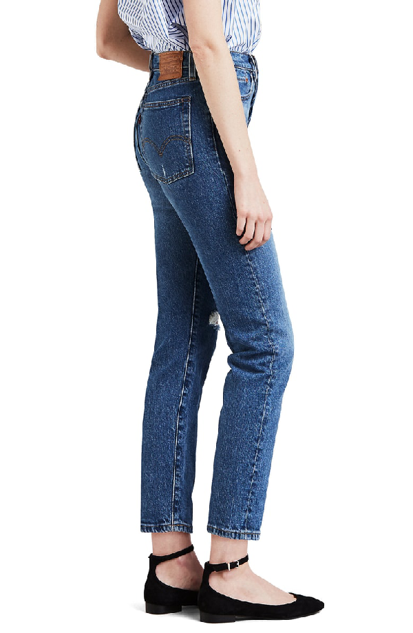Levi's Wedgie Icon Fit Ripped High Waist Ankle Jeans In Higher Love ...
