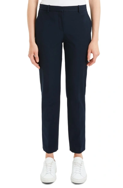 Shop Theory Tailored Straight Leg Trousers In Deep Royal