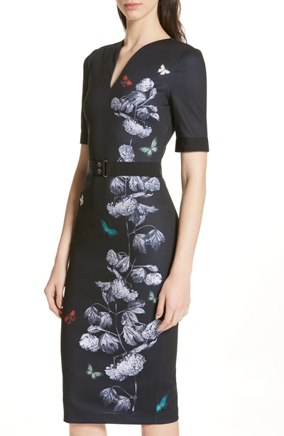 Shop Ted Baker Narrnia Body-con Dress In Black
