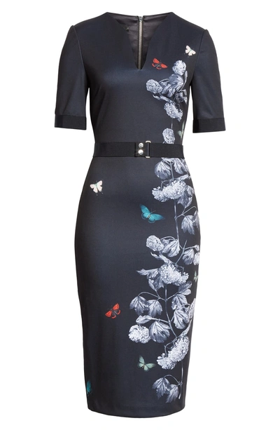 Shop Ted Baker Narrnia Body-con Dress In Black