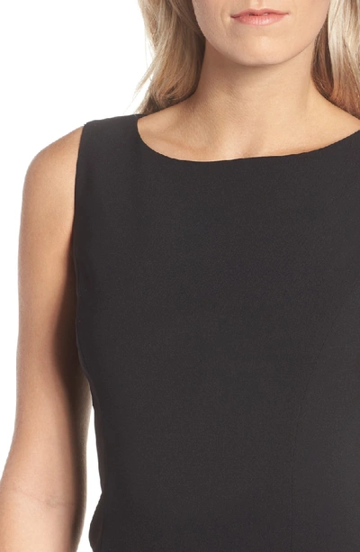 Shop Tahari Crepe Sheath Dress In Black