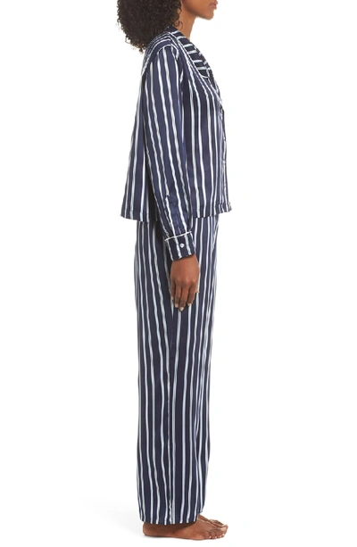 Shop Splendid Satin Pajamas In Bay Stripe