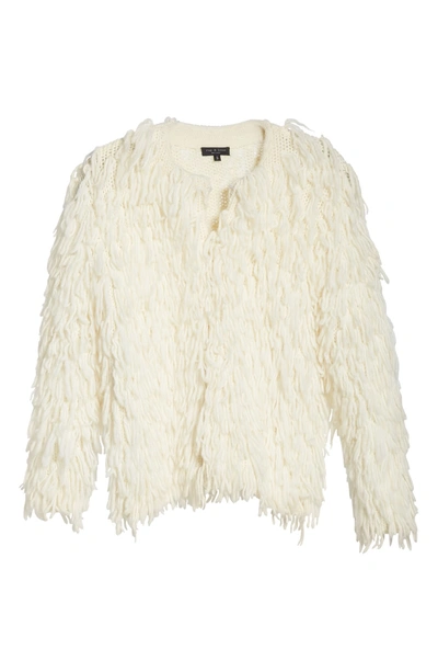 Shop Rag & Bone Amber Wool Sweater Coat In Ivory