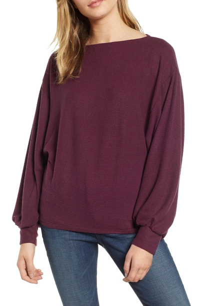 Shop Lucky Brand Dolman Sleeve Sweater In Wine Tasting