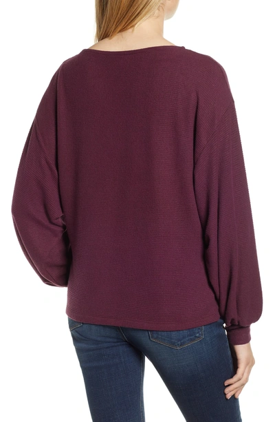 Shop Lucky Brand Dolman Sleeve Sweater In Wine Tasting