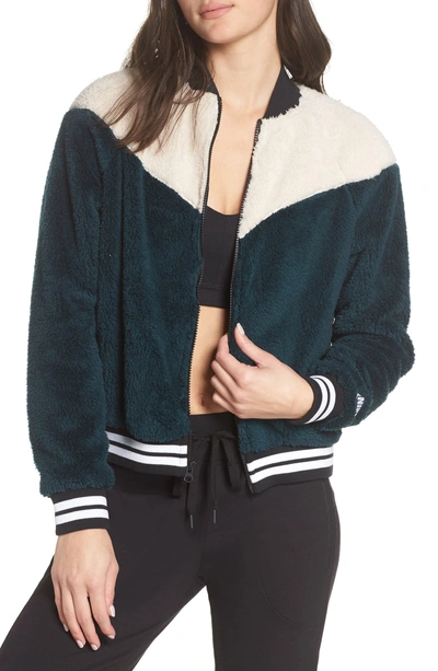 Nike Women's Sportswear Sherpa Wolf Bomber Jacket, Blue In Black Sail &  White | ModeSens