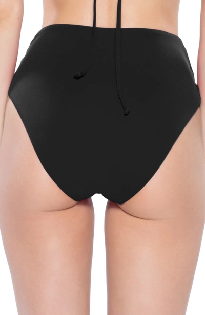 Shop Becca Color Code Crossover High Waist Bikini Bottoms In Black