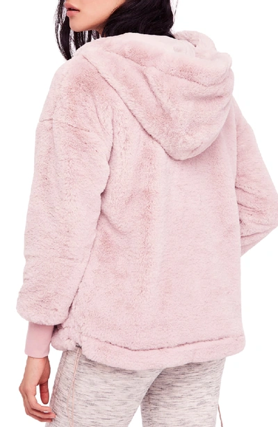 Shop Free People Movement Free People Fp Movement Off The Record Soft Fleece Hoodie In Taupe