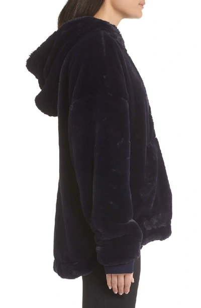 Shop Free People Movement Free People Fp Movement Off The Record Soft Fleece Hoodie In Dark Blue