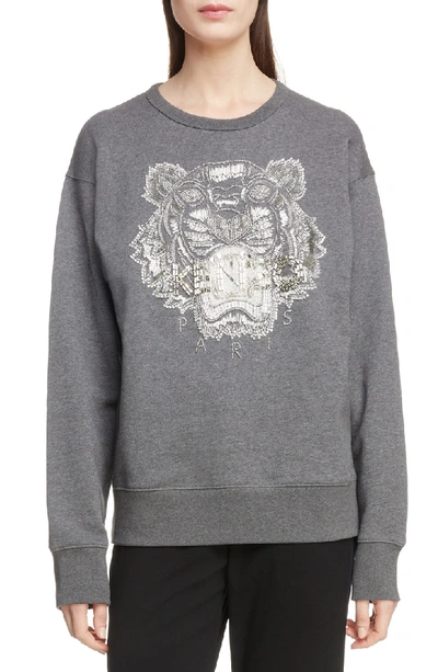 Shop Kenzo Tiger Relax Sweatshirt In Dark Grey