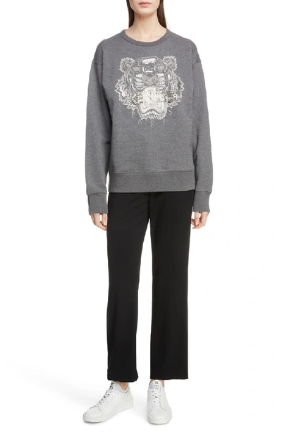 Shop Kenzo Tiger Relax Sweatshirt In Dark Grey