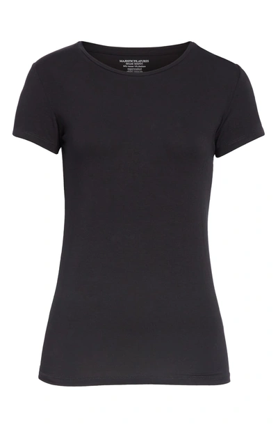 Shop Majestic Knit Tee In Noir